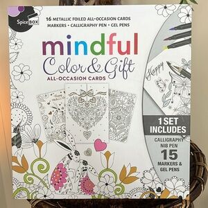Brand New Mindful Color & Gift All-Occasion Cards Stationary Calligraphy Markers
